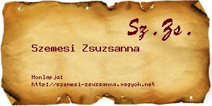 Szemesi Zsuzsanna névjegykártya